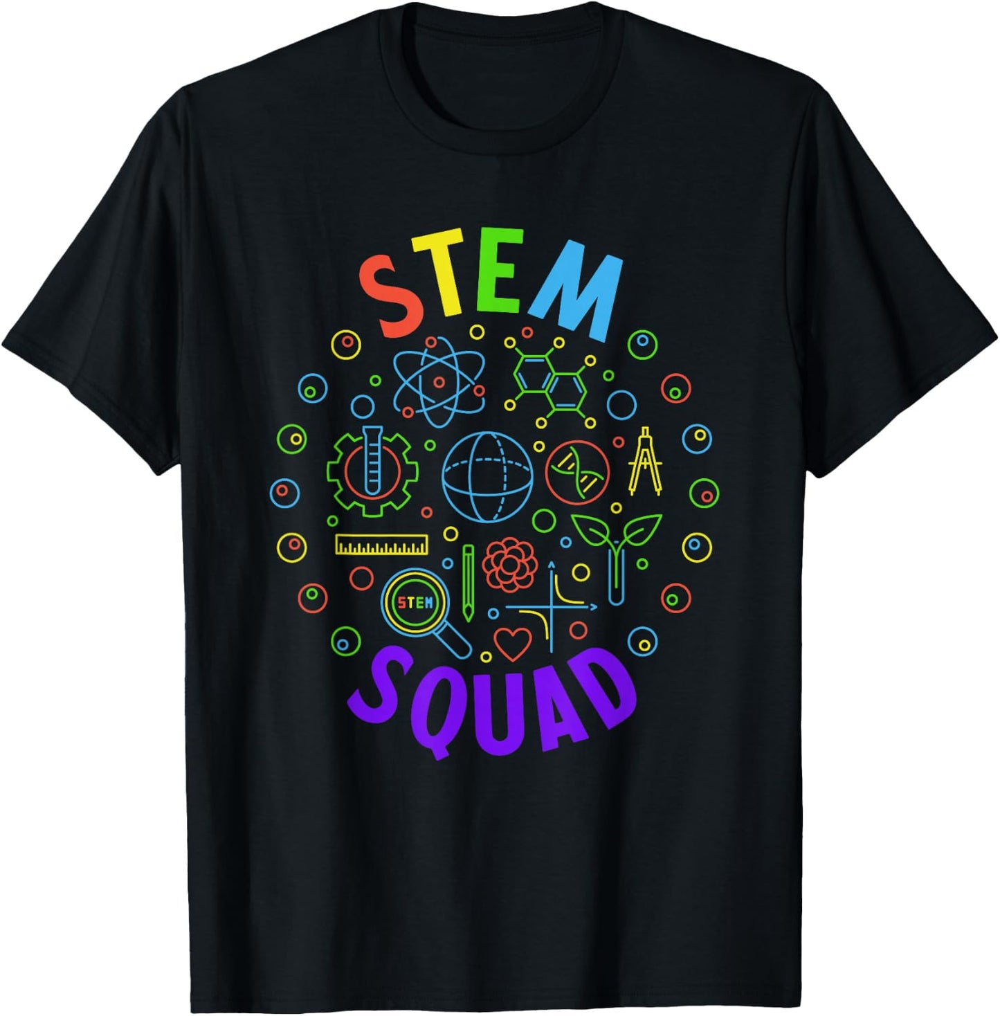 STEM Squad - Science, Technology, Engineering and Math T-Shirt - T-Shirt | Black