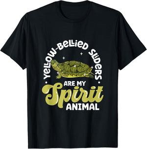 My Spirit Animal Yellow Cheek Jewellery Turtle T-Shirt - T-Shirt | Black