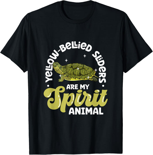 My Spirit Animal Yellow Cheek Jewellery Turtle T-Shirt - T-Shirt | Black