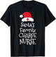 Santas Favorite Charge Nurse - Christmas Funny T-Shirt - T-Shirt | Black