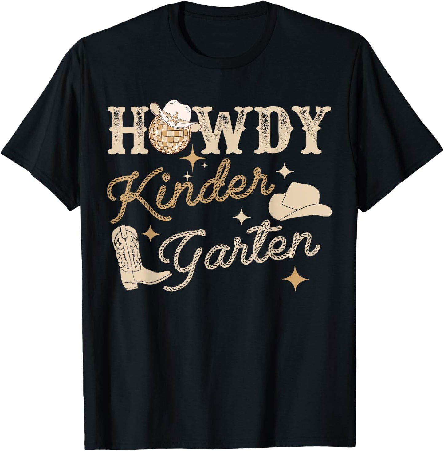 Howdy Kindergarten Teacher Rodeo Country Western Cowgirl , Small, Grey T-Shirt - T-Shirt | Black
