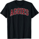 Retro Personalized Aggies-Red T-Shirt - T-Shirt | Black