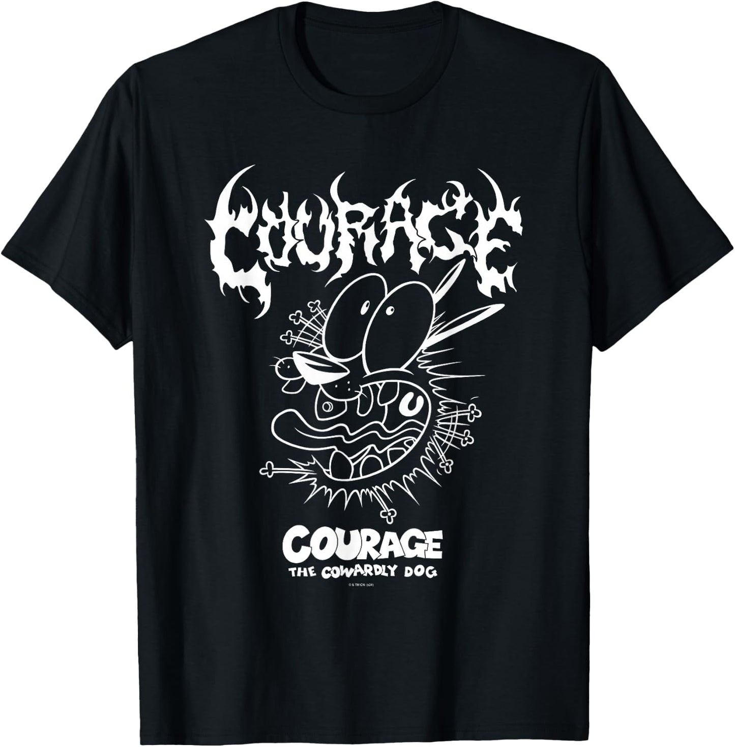 Courage The Cowardly Dog Extreme Metal T-Shirt - T-Shirt | Black
