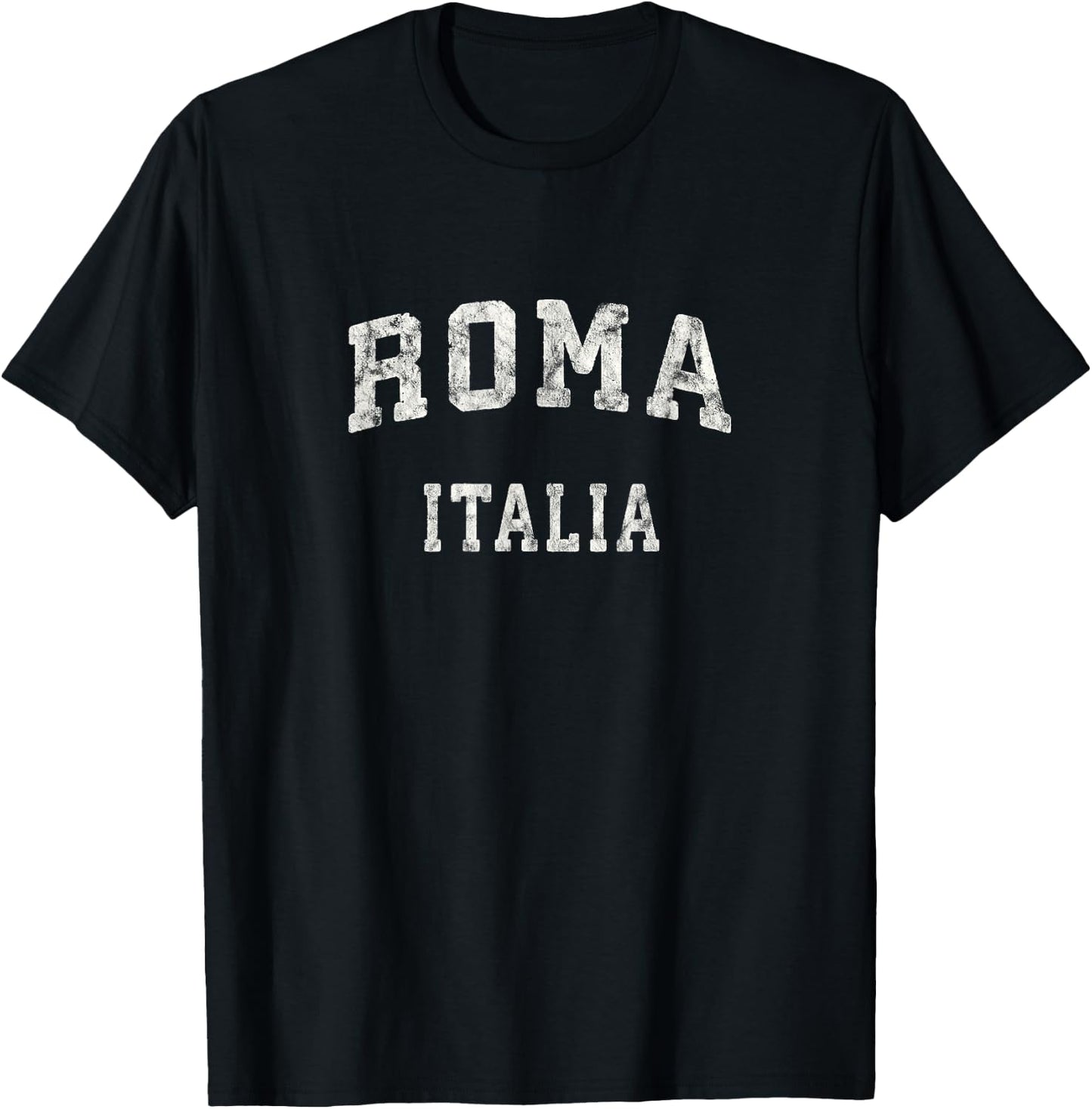 Rome Italy Vintage Roma Italia Sports Design T-Shirt - T-Shirt | Black