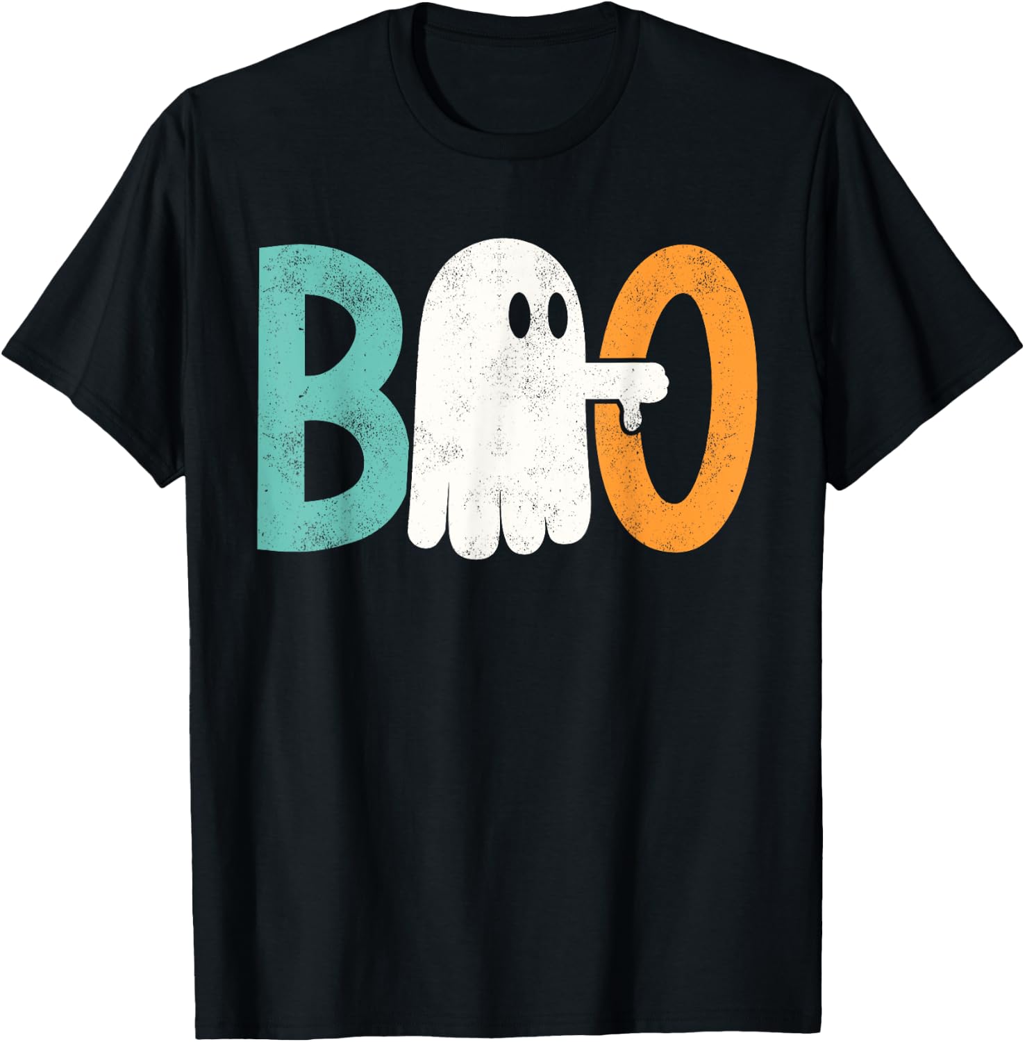 Funny Thumbs Down Boo Ghost Halloween Spooky Women T-Shirt - T-Shirt | Black