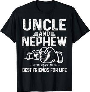 Uncle and nephew best friends for life Matching T-Shirt - T-Shirt | Black