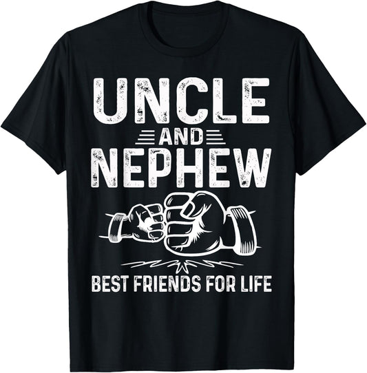 Uncle and nephew best friends for life Matching T-Shirt - T-Shirt | Black