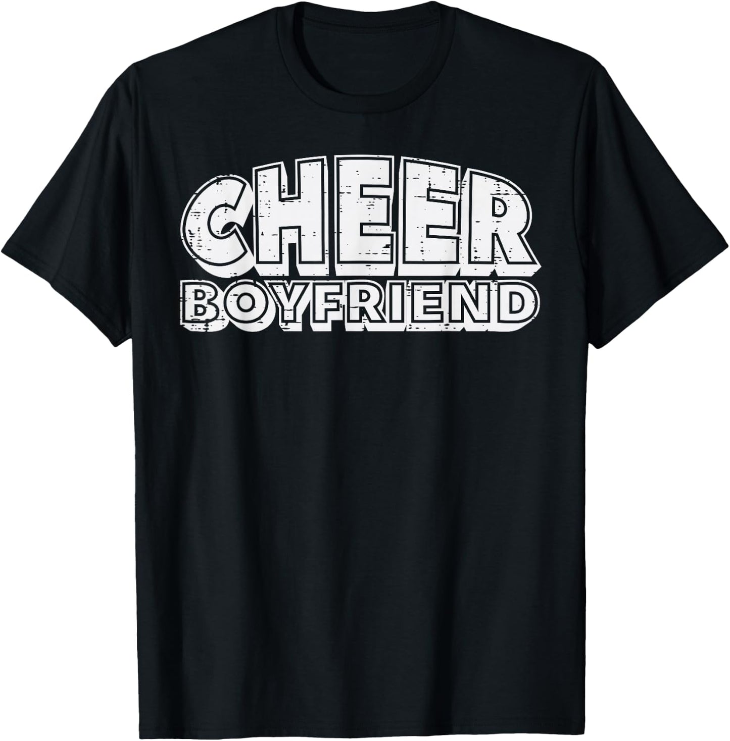Cheerleader Cheer Boyfriend Cheerleading Bf Men Boys Teens T-Shirt - T-Shirt | Black