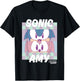 Sonic The Hedgehog Sonic & Amy Eyes Closeup Panels Retro T-Shirt - T-Shirt | Black
