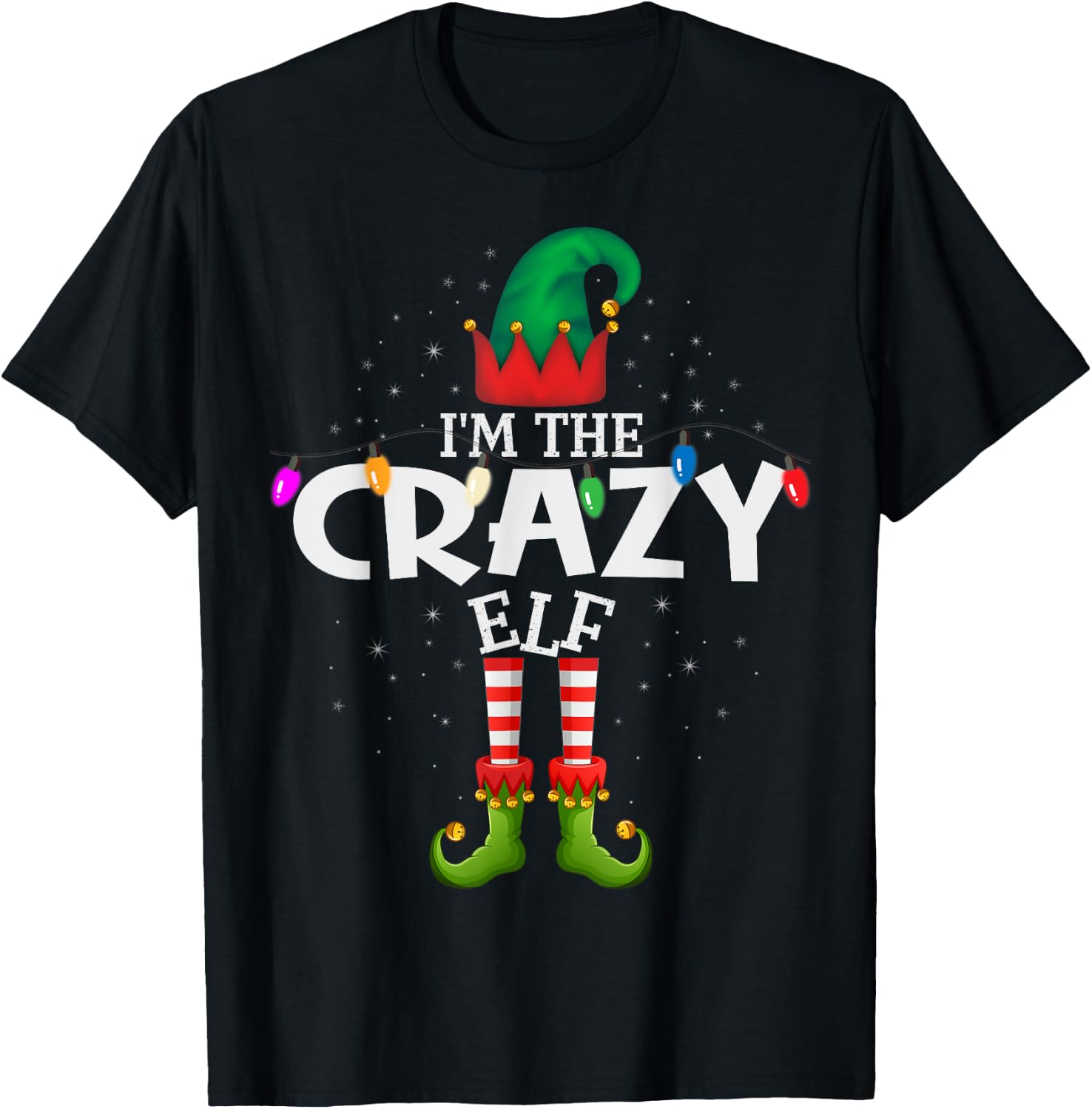 I'm The Crazy Matching Christmas Family T-Shirt - T-Shirt | Black