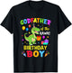 Godfather Of The Birthday Boy T-Rex Funny Dinosaur Boy Party T-Shirt - T-Shirt | Black