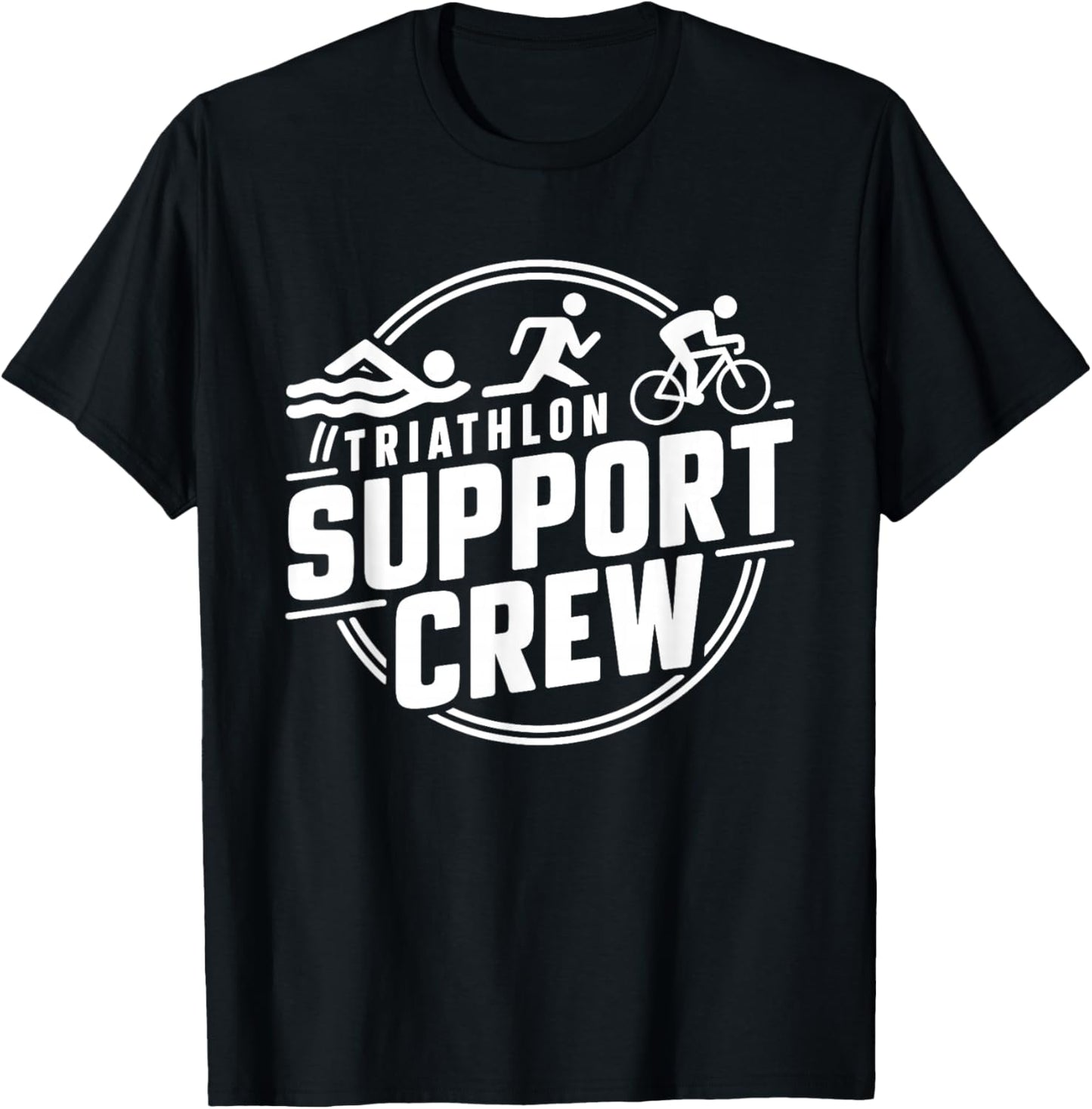 Triathlon Inspired Support Crew Related Triathlete T-Shirt - T-Shirt | Black