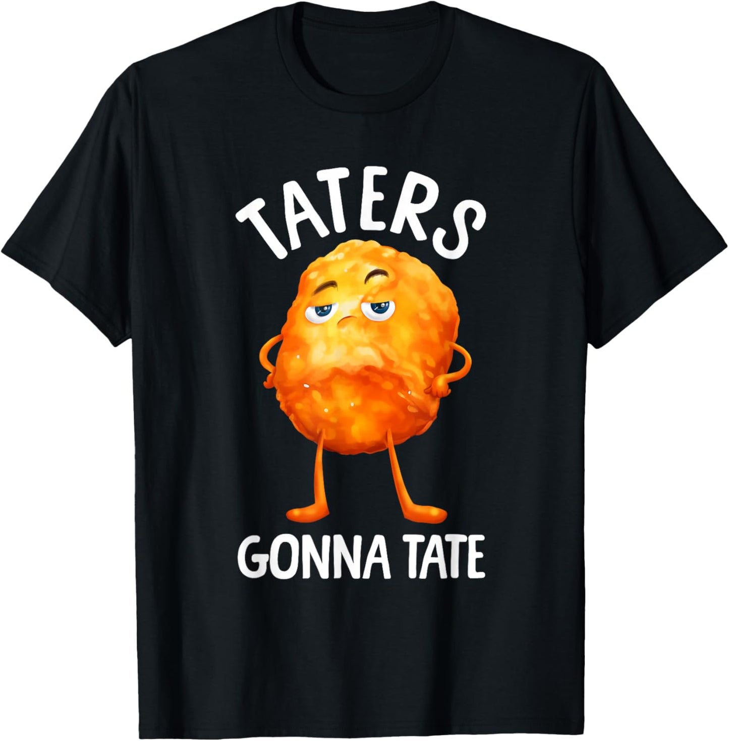 Best Tater Tot Art Women Kids Potato Tater Tot Lover T-Shirt - T-Shirt | Black