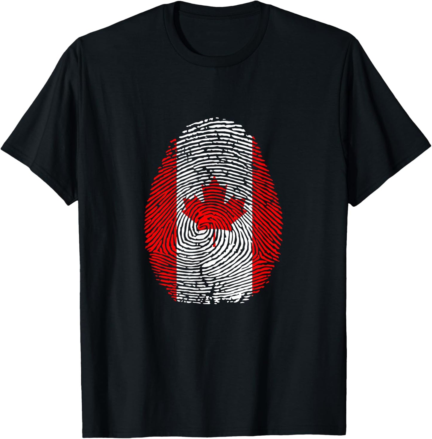 Funny it's in my DNA Canada flag Fingerprint T-Shirt - T-Shirt | Black