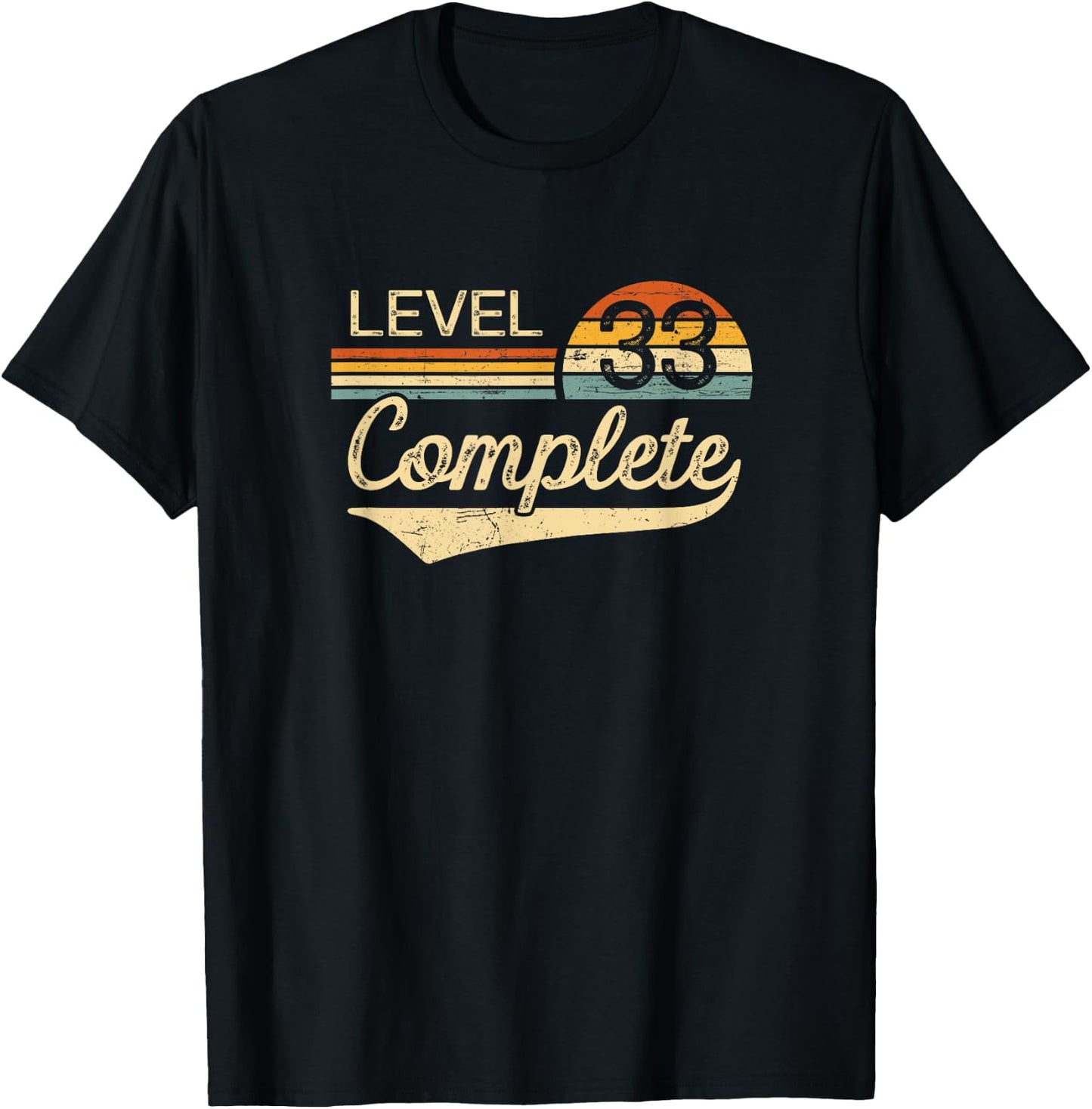 Level 33 Complete Vintage 33rd Wedding Anniversary T-Shirt - T-Shirt | Black