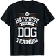 Happiest When I'm Dog Training - Pet Owner Agility Handler T-Shirt - T-Shirt | Black