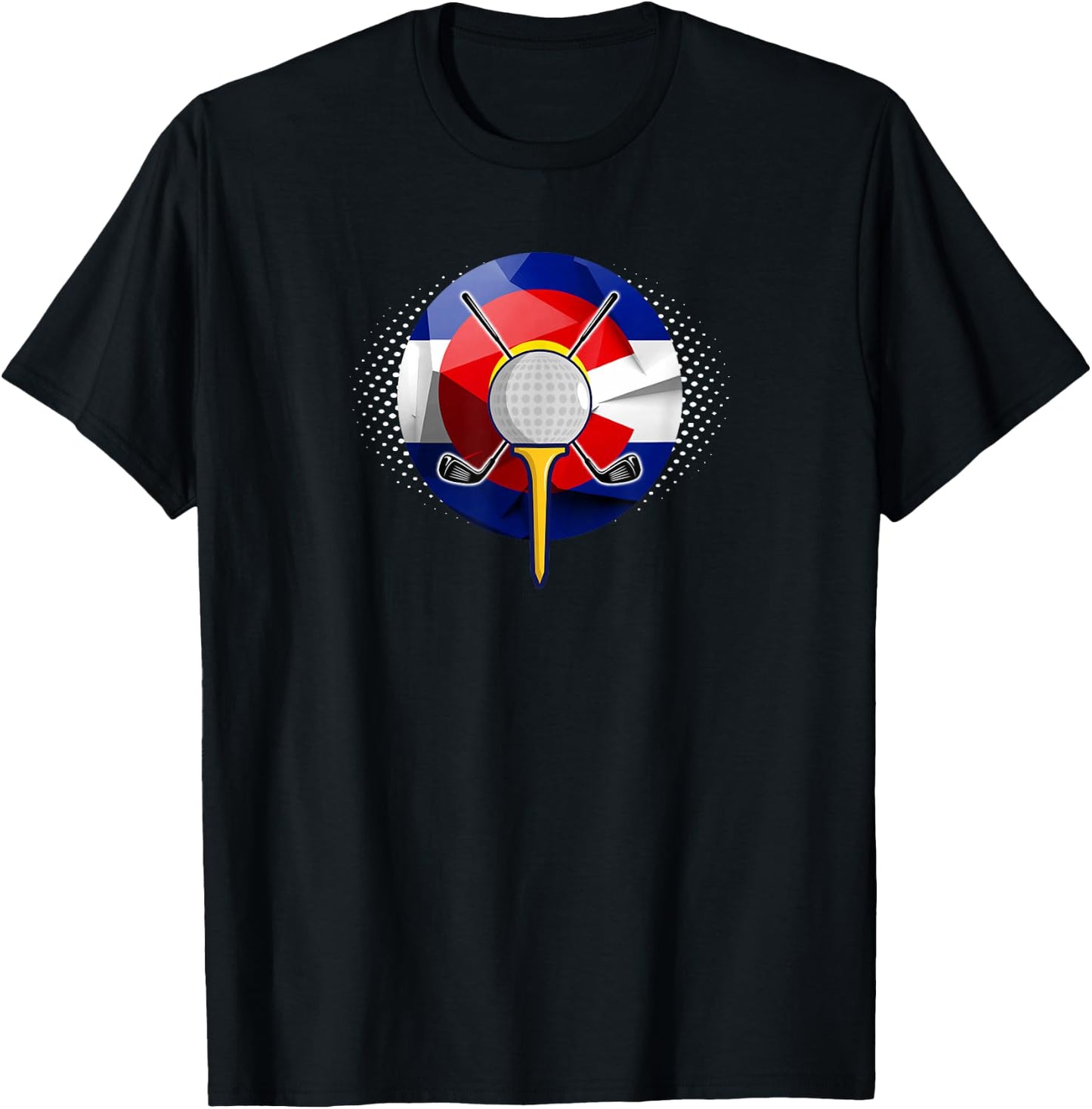 Colorado Golf - State Flag Colors T-Shirt - T-Shirt | Black