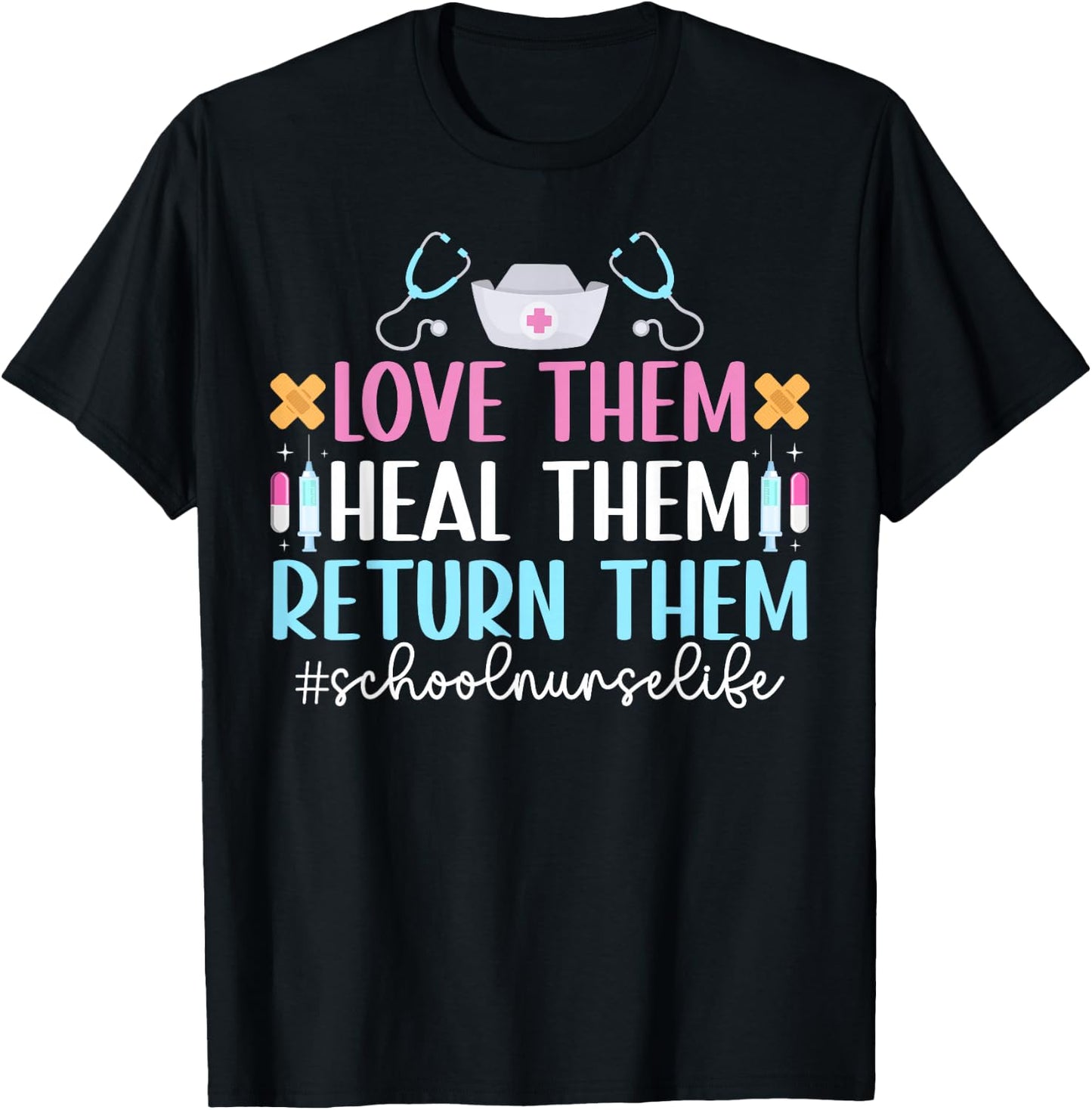 School Nurse Life School Nursing School Nurse Appreciation T-Shirt - T-Shirt | Black
