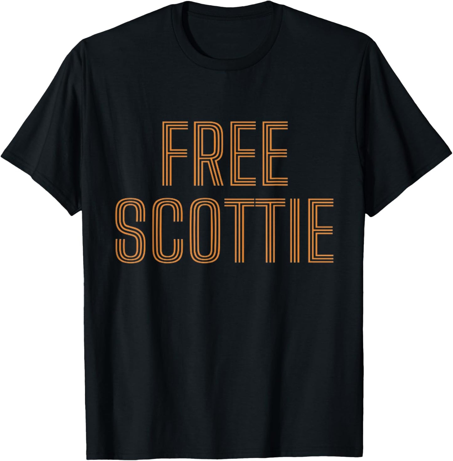 Funny Free Scottie Mug Shot Humour T-Shirt - T-Shirt | Black