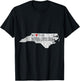 My Heart Is In North Carolina Funny North Carolina Roots T-Shirt - T-Shirt | Black