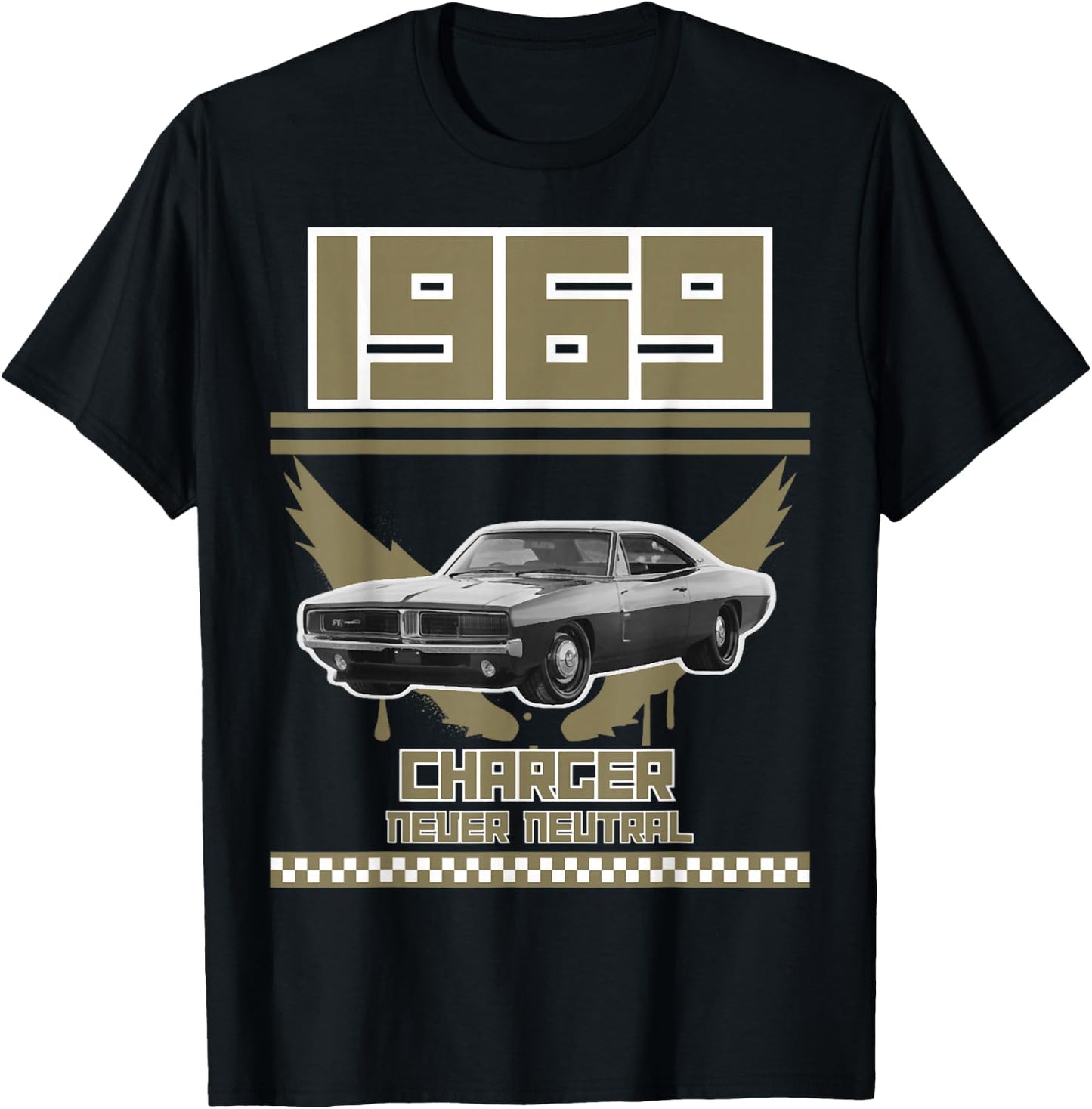 1969 69 Charger Pony Car T-Shirt - T-Shirt | Black