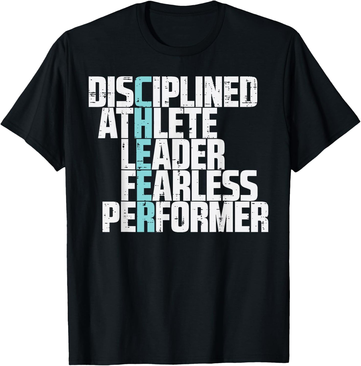 Cheer Disciplined Athlete Leader Cheerleader Women Men Kids T-Shirt - T-Shirt | Black