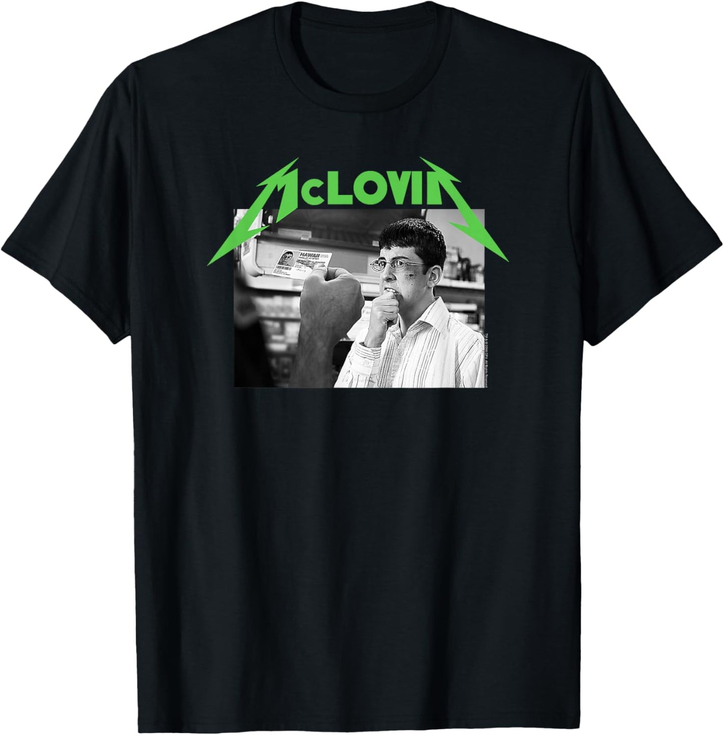 Superbad McLovin Metal T-Shirt - T-Shirt | Black