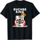 Euchre - Funny Euchre Card Game King Shirt T-Shirt - T-Shirt | Black