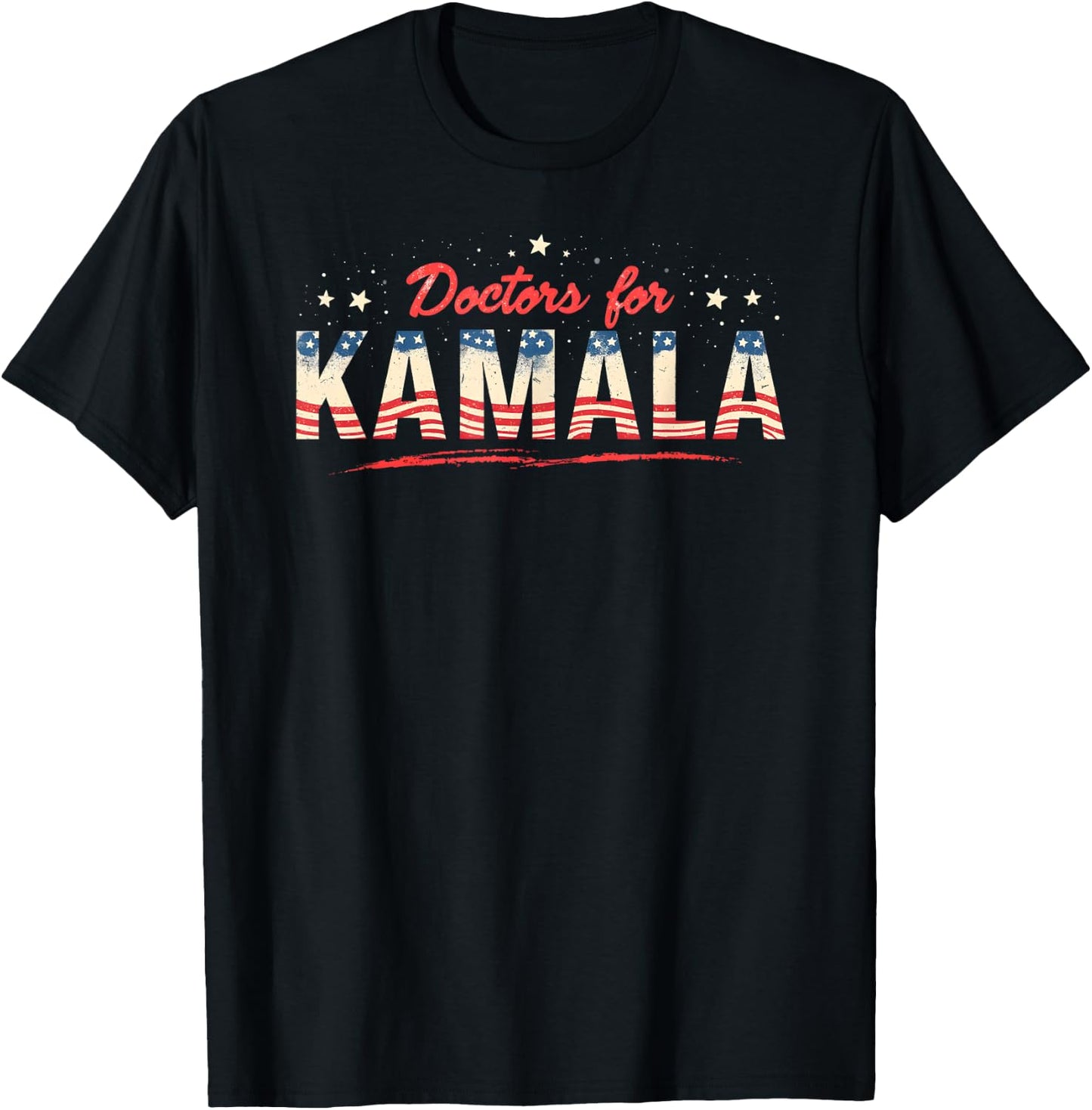 Doctors for Kamala Patriotic American Tim Walz Kamala Harris Men T-Shirt - T-Shirt | Black
