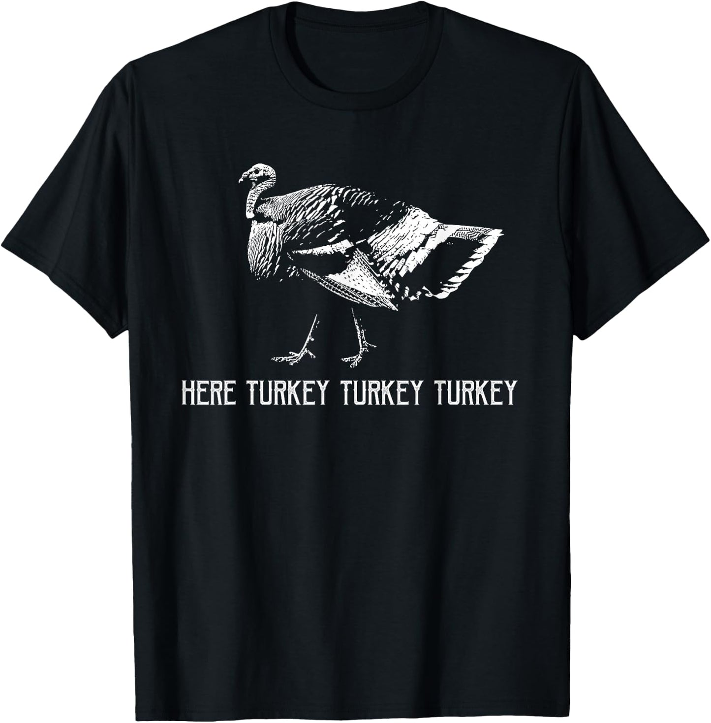 Hunting Season Gift Turkey Hunting - Men's Black Short Sleeve Classic Fit Polyester - Small T-Shirt - T-Shirt | Black