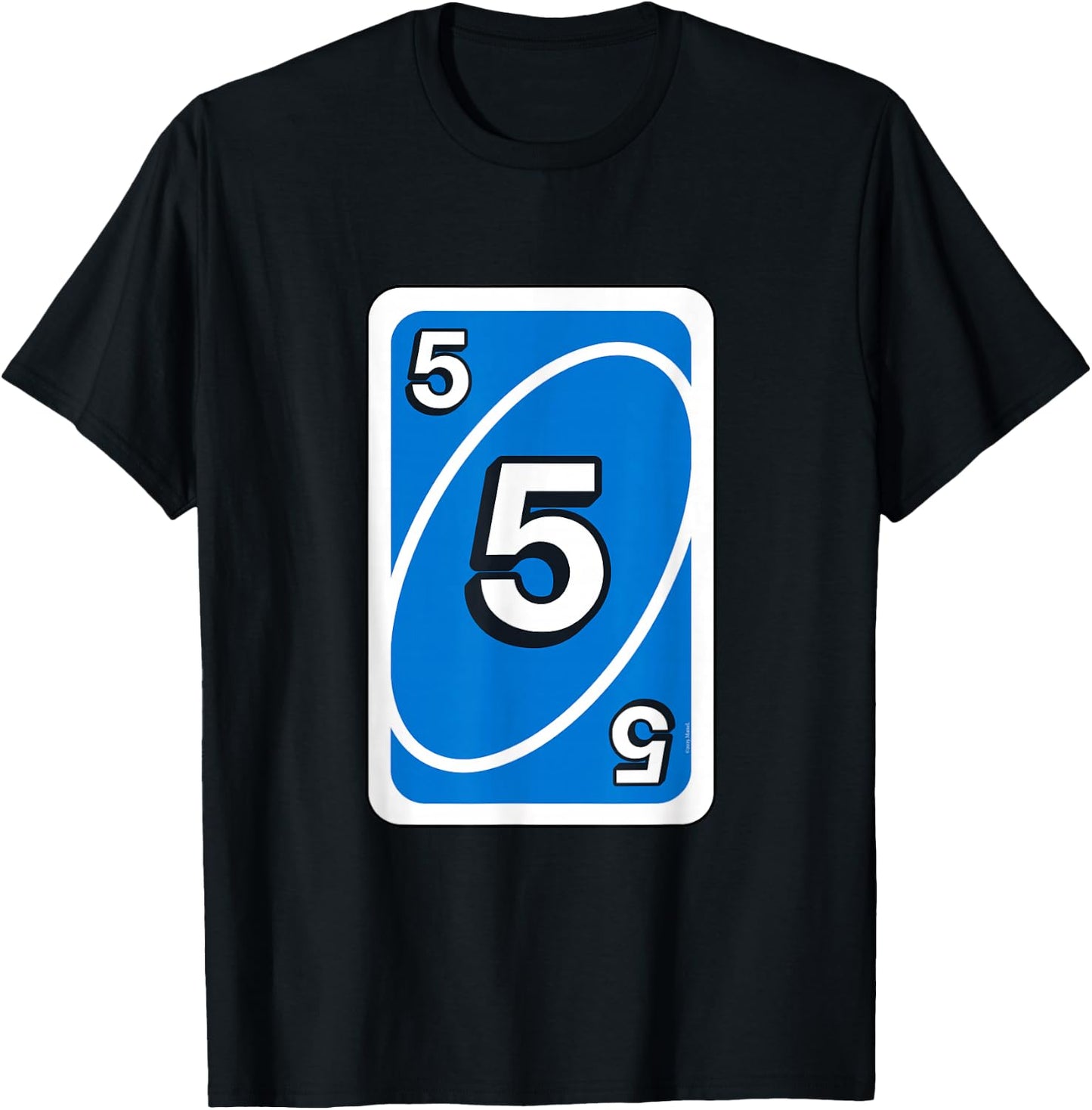 UNO Halloween Blue 5" Card T-Shirt - T-Shirt | Black