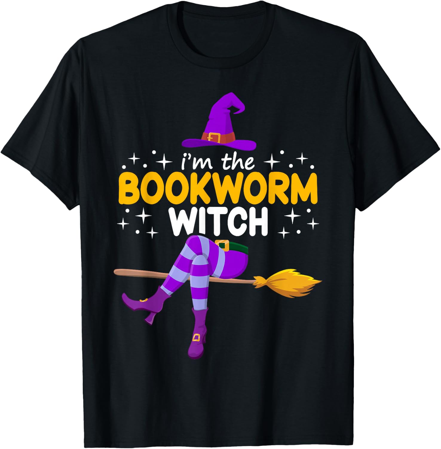 Im The Bookworm Witch Halloween Matching Costume Reading T-Shirt - T-Shirt | Black