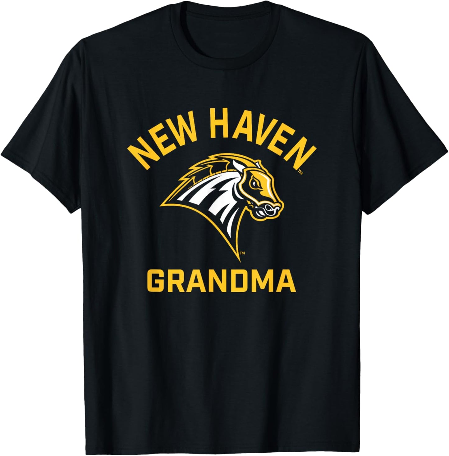 University of New Haven UNH Chargers Arched Grandma T-Shirt - T-Shirt | Black