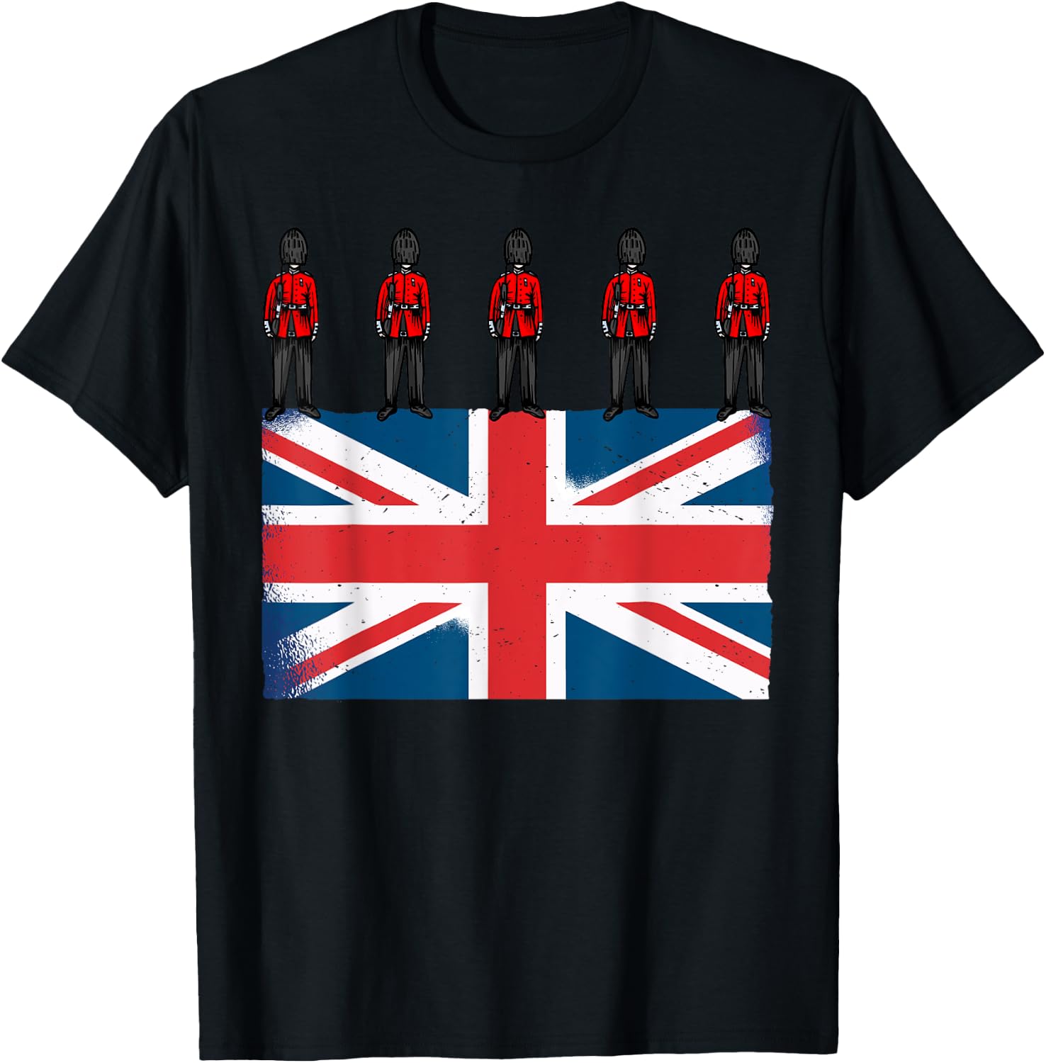 Kings British Guards King III London British Flag T-Shirt - T-Shirt | Black