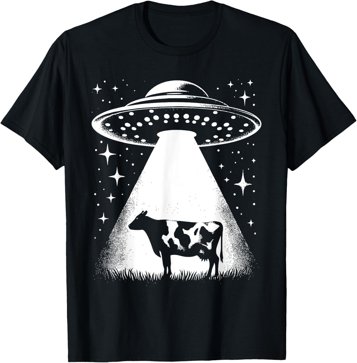 Cow Farmer Breeder - Funny Alien Normande Cattle UFO T-Shirt - T-Shirt | Black