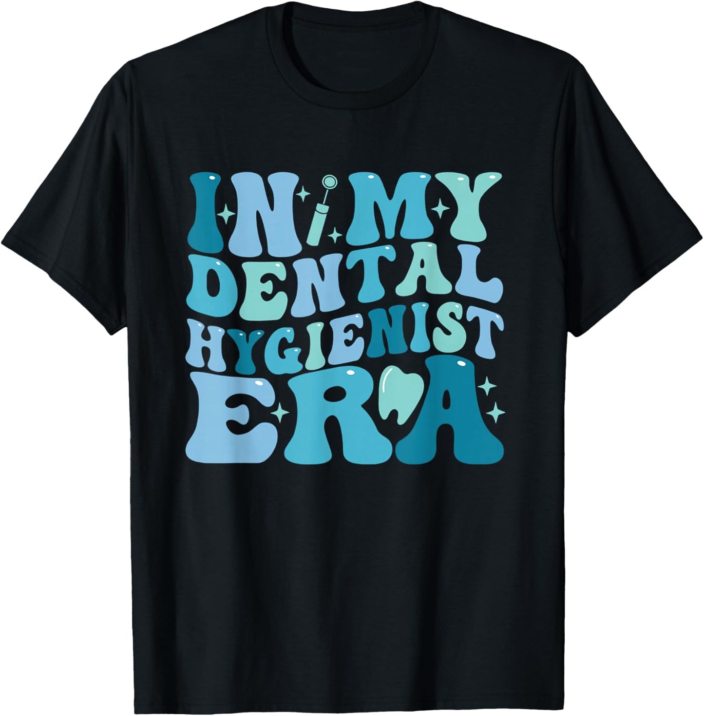 Retro in My Dental Hygienist Era Dentist Dental Student T-Shirt - T-Shirt | Black