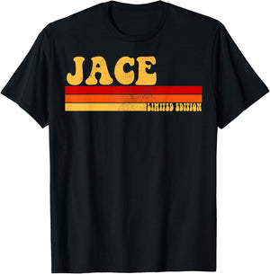 JACE Name Personalized Idea Men Retro Vintage JACE T-Shirt - T-Shirt | Black