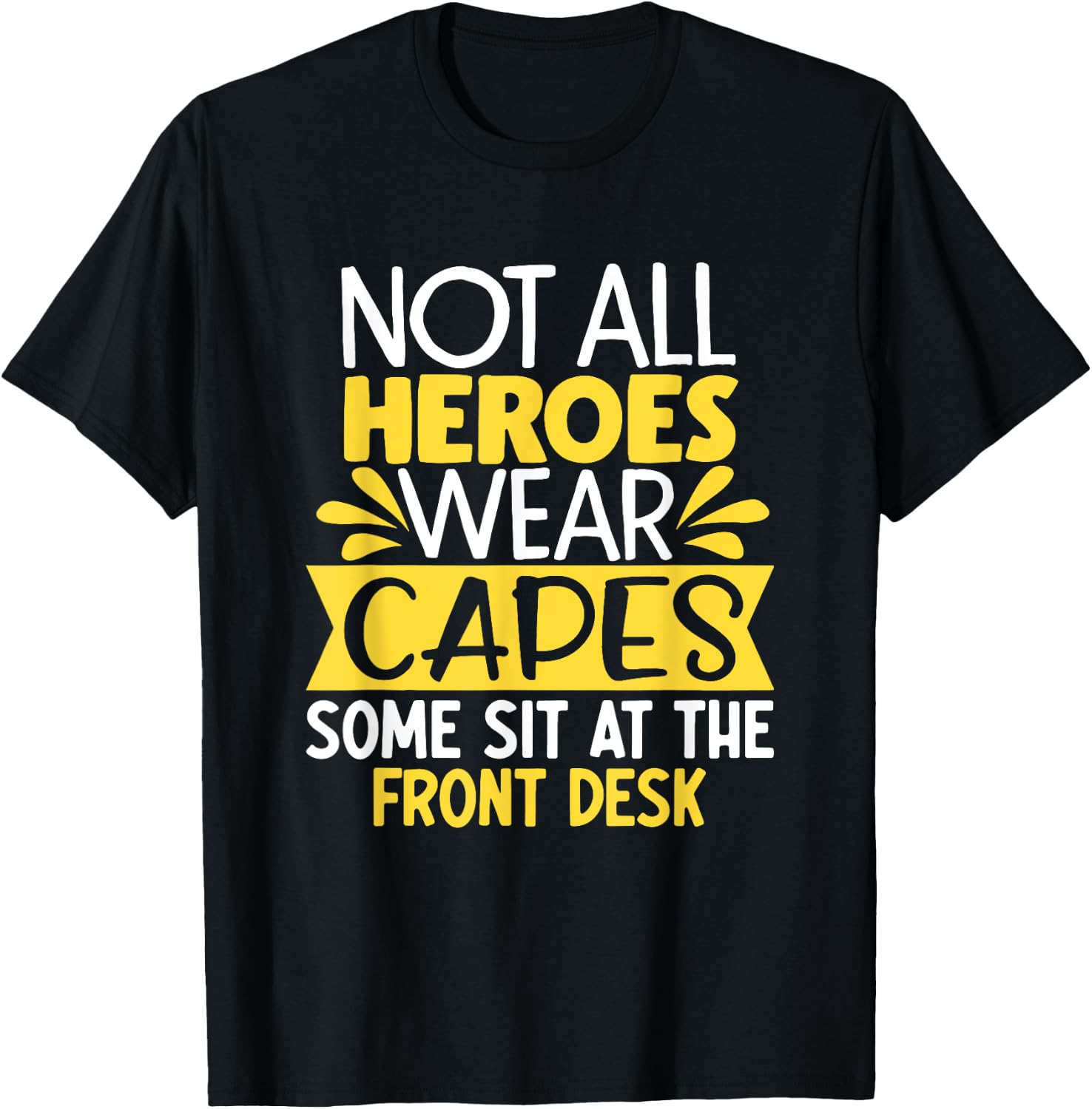 Front Office Desk Administrator Back To School Front Desk T-Shirt - T-Shirt | Black