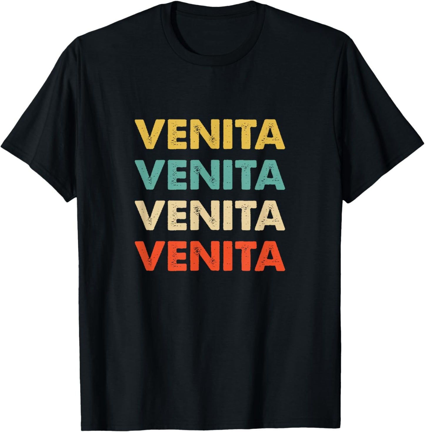 Venita Name T-Shirt - T-Shirt | Black