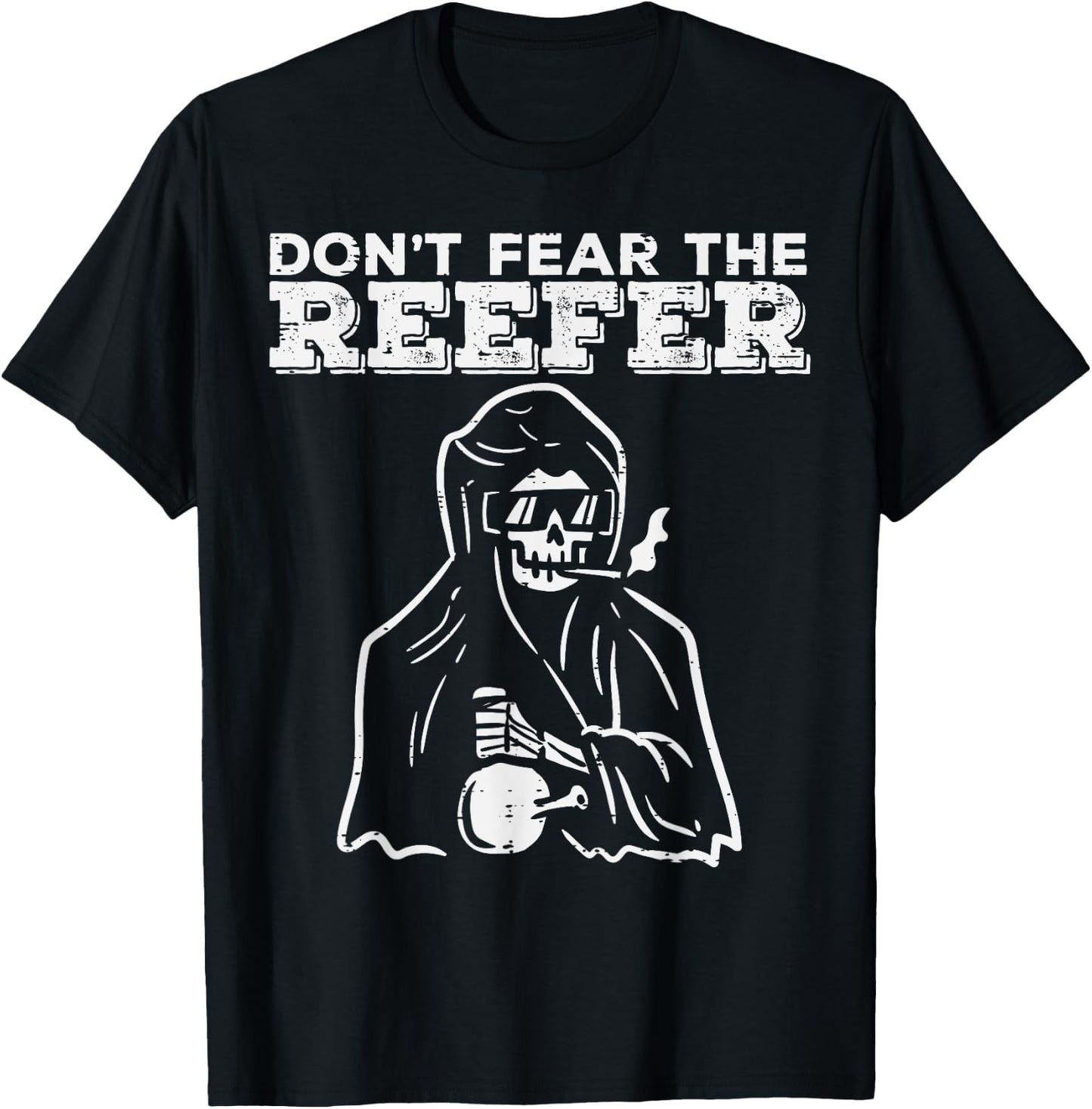 Halloween Dont Fear Reefer Grim Reaper Funny Costume Men T-Shirt - T-Shirt | Black