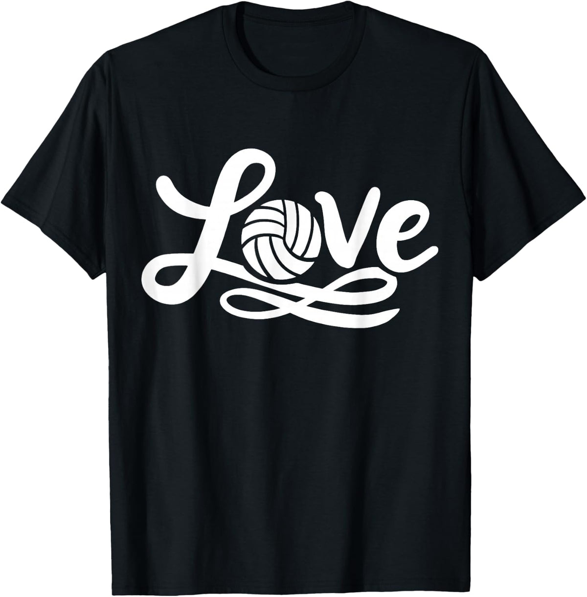 Volleyball Love for Girls Women Kids T-Shirt - T-Shirt | Black