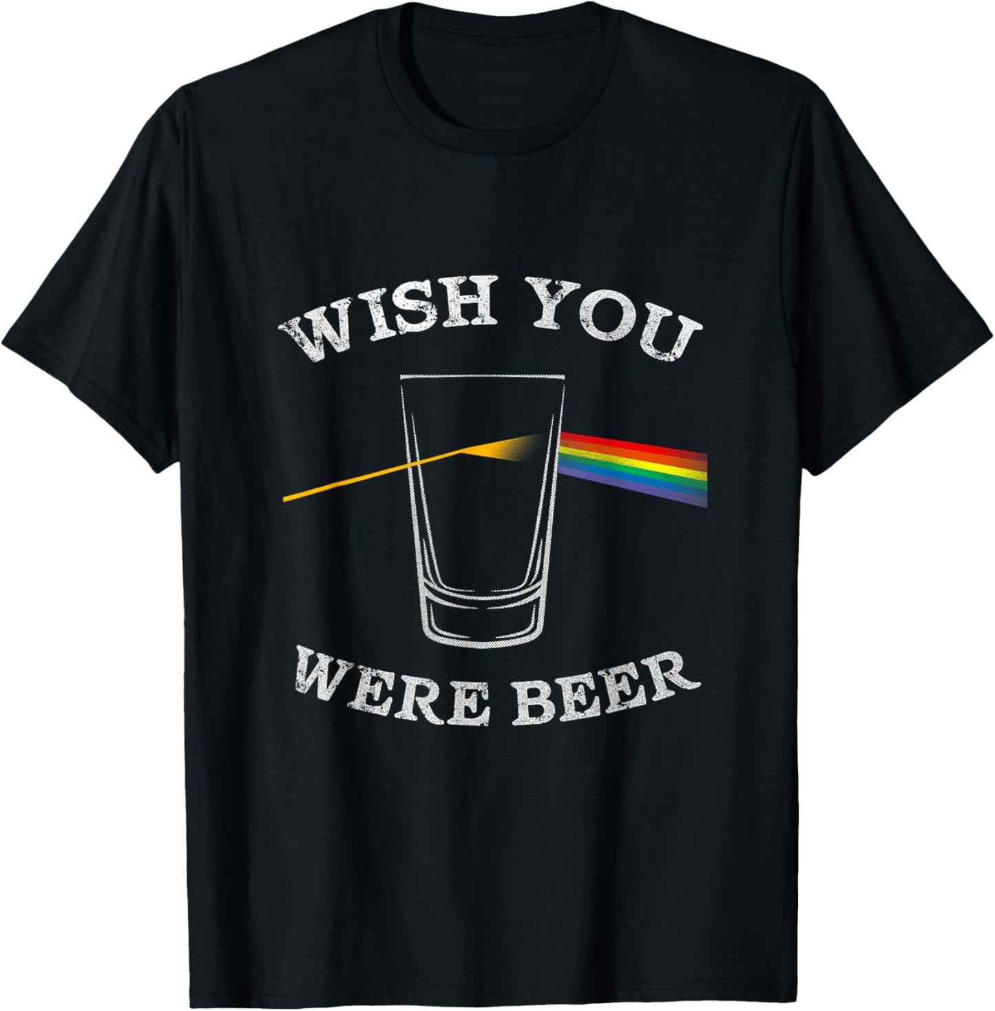 Funny Wish You were Beer Beer Drinker T-Shirt - T-Shirt | Black