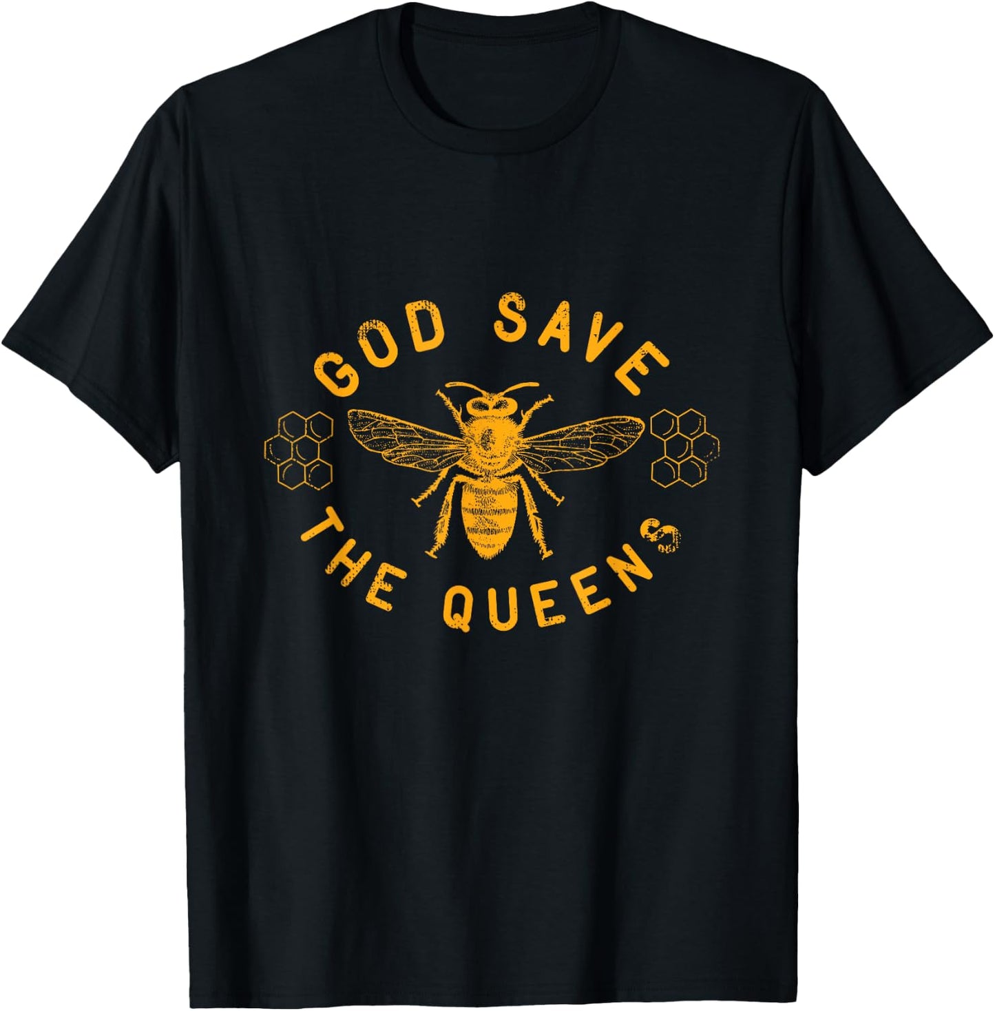 Bee Lovers God Save the Queen T-Shirt - T-Shirt | Black