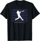 Colorado Baseball Backprint Retro Minimalist Baseball Lover T-Shirt - T-Shirt | Black