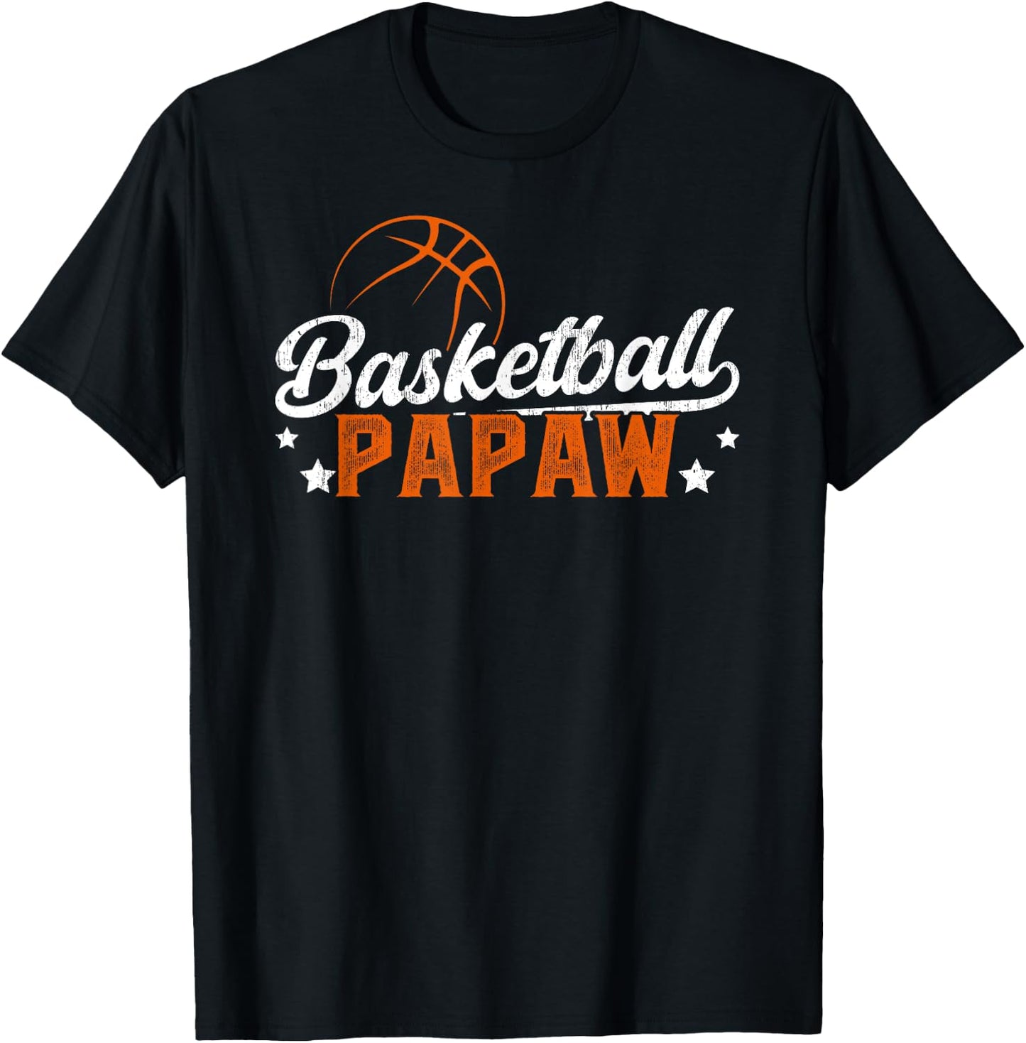 Basketball Papaw Grandpa Papaw Of A Basketball Player Papaw T-Shirt - T-Shirt | Black