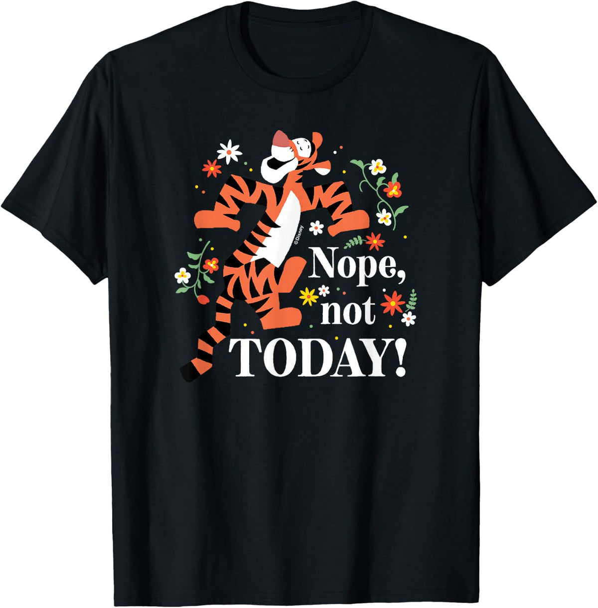 Winnie The Pooh - Tigger Nope Not Today T-Shirt - T-Shirt | Black