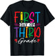 Retro First Day Of Third Grade Team Students Back To School T-Shirt - T-Shirt | Black