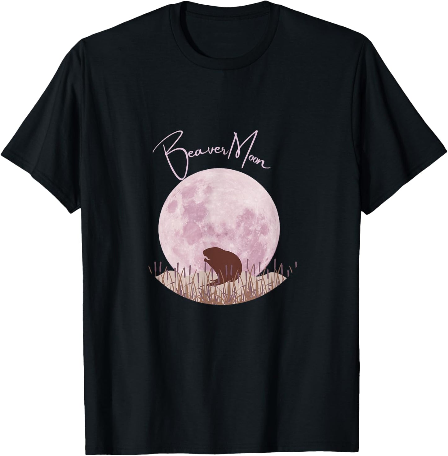 Full Beaver Moon Calendar 2025 Tops, Clothing & Accessories T-Shirt - T-Shirt | Black