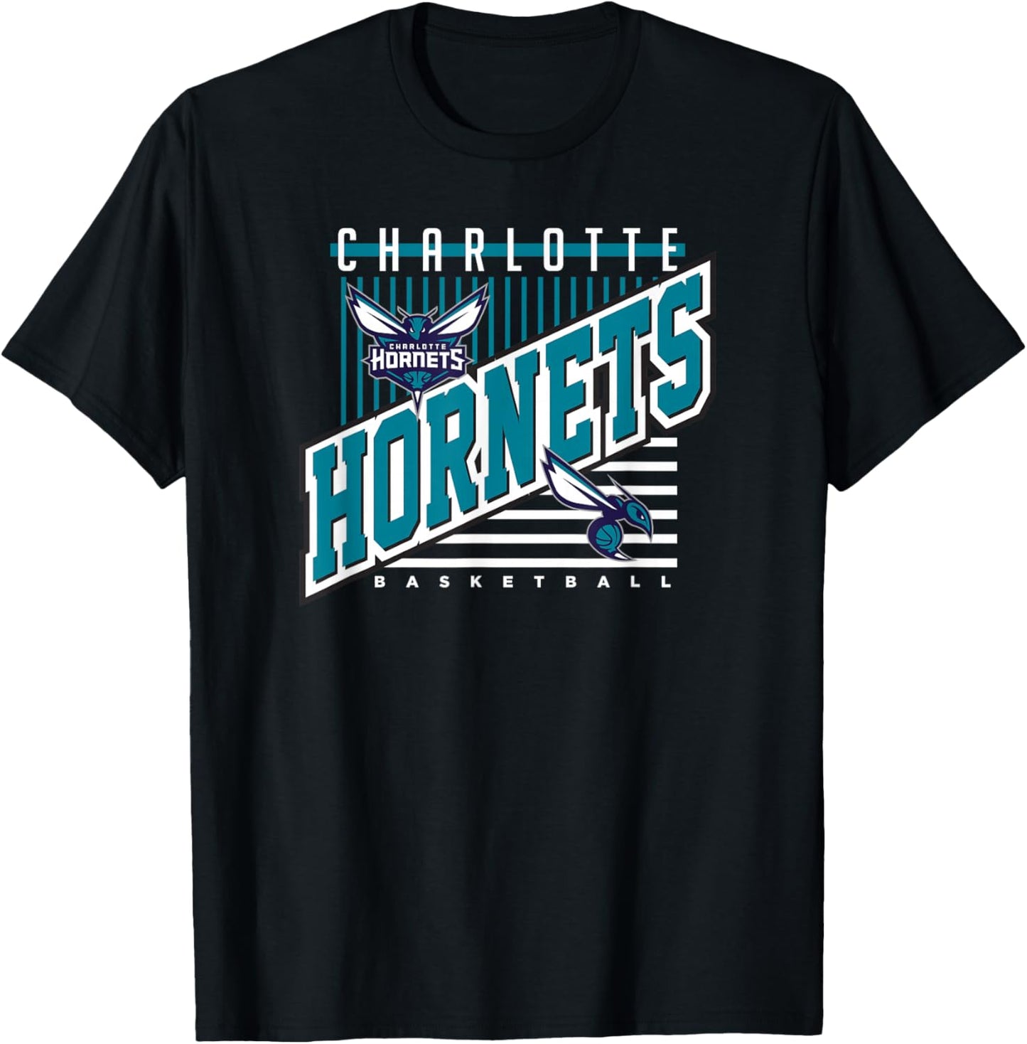 Charlotte Hornets NBA Rise Above - Men's, Women's, Kids' - Black - Small - Short Sleeve - Classic Fit - Polyester 100% - Imported - Sports Fan T-Shirt - T-Shirt | Black