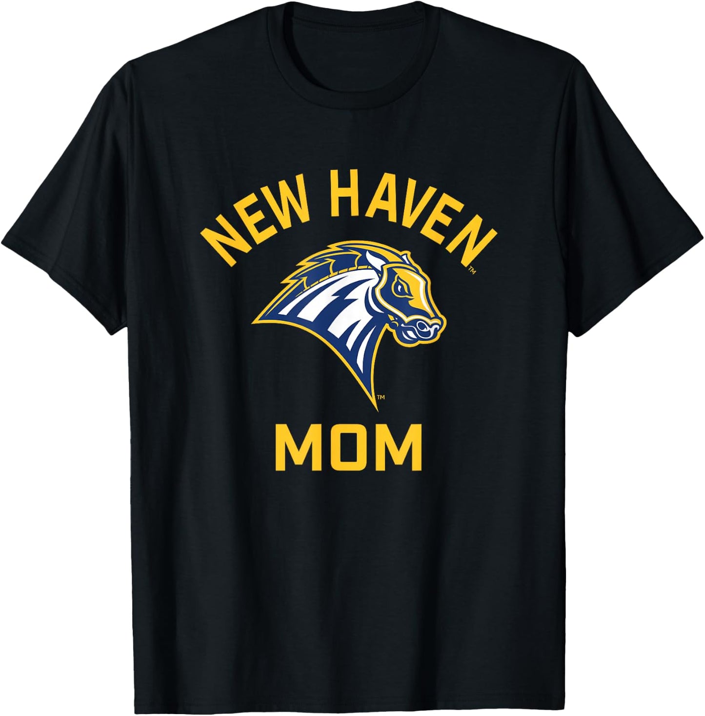 University of New Haven UNH Chargers Arched Mom T-Shirt - T-Shirt | Black